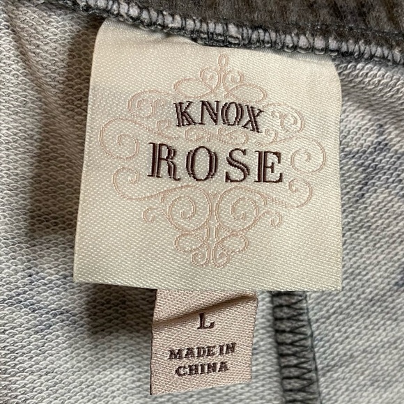 Knox Rose Grey Stars Jogging Pants Elastic Drawstring Waistband Large - Picture 2 of 8